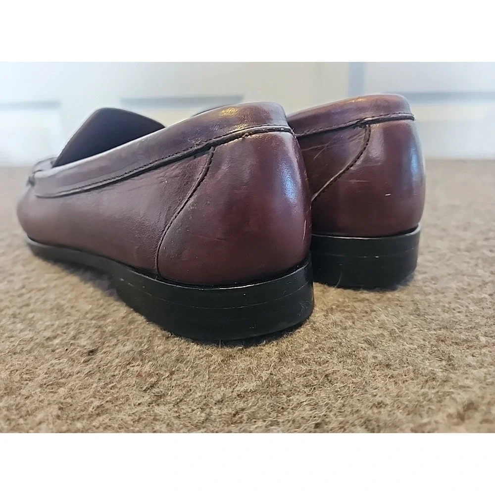 Allen Edmonds Saratoga Tassel Loafers Men's 11 Burgundy Leather Made in The USA‎